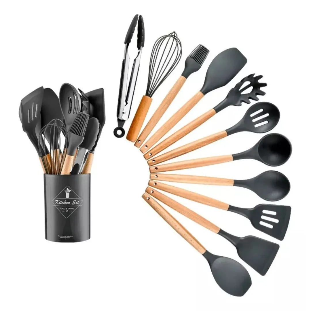 Conjunto de 12 Peças de Utensílios de Cozinha