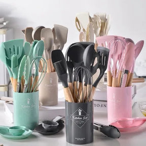 Conjunto de Utensílios de Cozinha Silicone