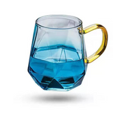 Jarra de Vidro Gradiente Azul 1,5L - Vidro Resistente ao Calor com Detalhes em Aço Inoxidável