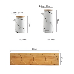 Conjunto Potes de Mármore para Azeite